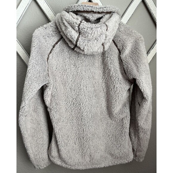 Kuhl Flight Women's S Fleece Pullover Jacket Stowaway Hood Stone - Picture 6 of 12